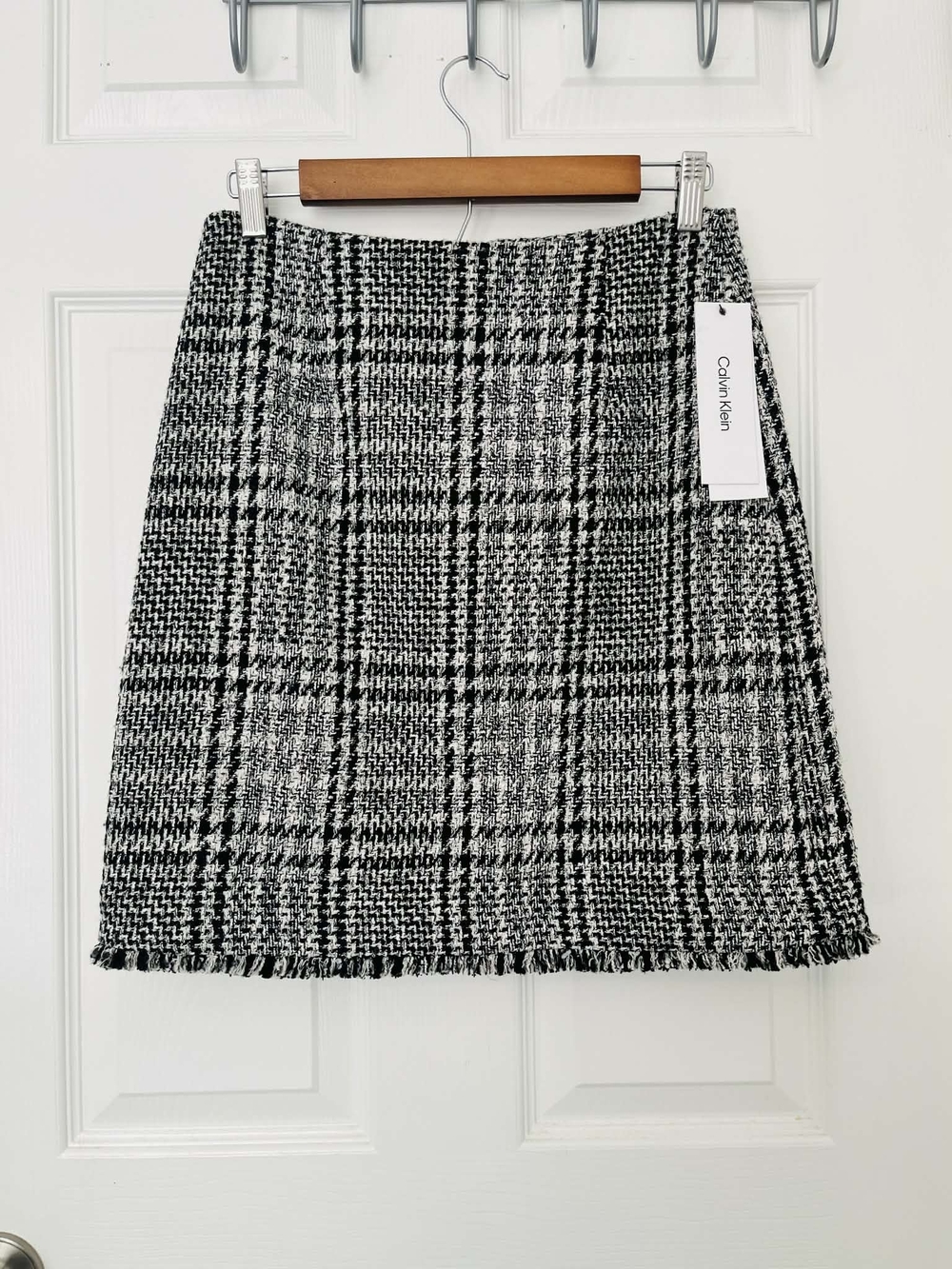 Calvin Klein Tweed A-Line Skirt (2)